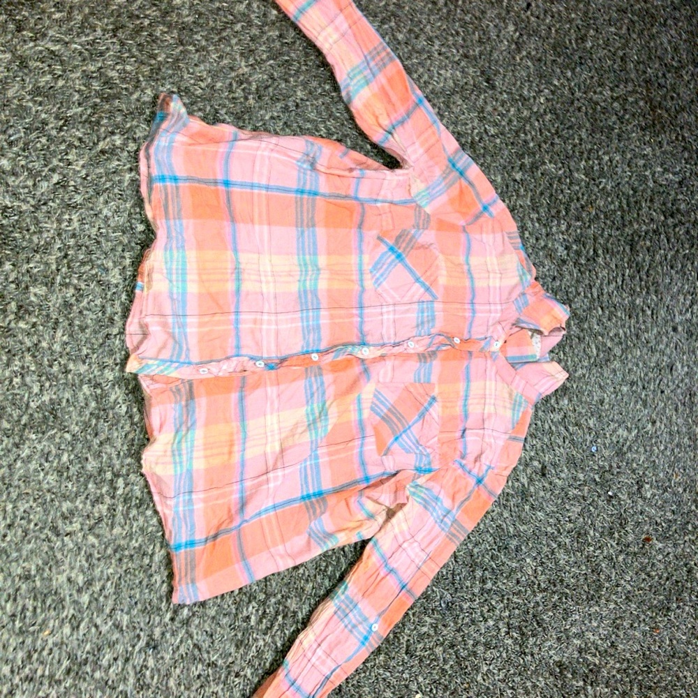 Pink and blue flannel